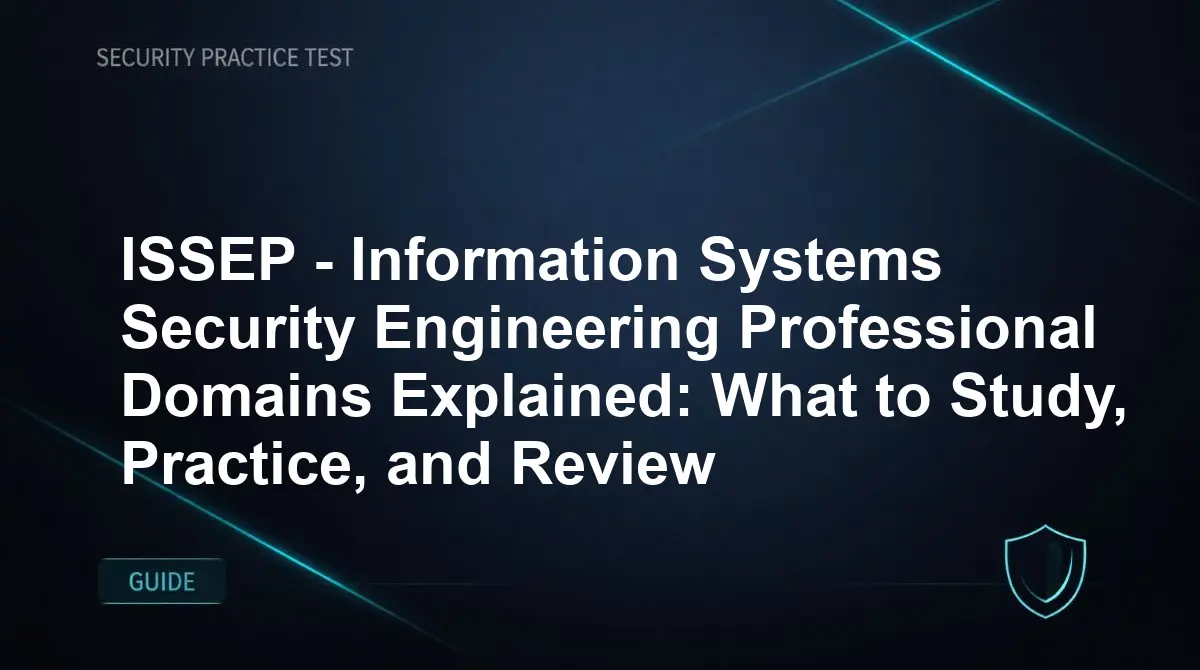 ISSEP - Information Systems Security Engineering Professional Domains Explained: What to Study, Practice, and Review