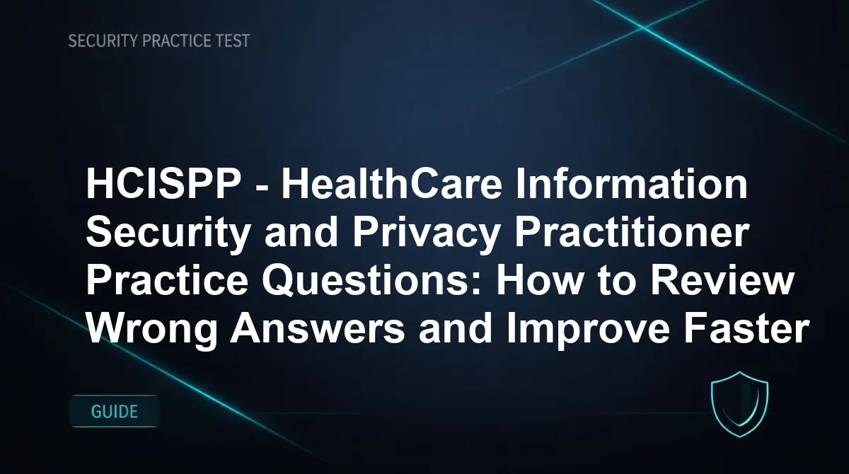 HCISPP - HealthCare Information Security and Privacy Practitioner Practice Questions: How to Review Wrong Answers and Improve Faster