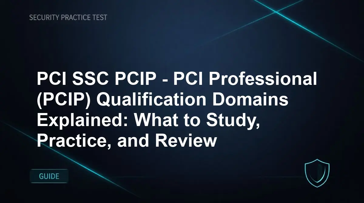 PCI SSC PCIP - PCI Professional (PCIP) Qualification Domains Explained: What to Study, Practice, and Review