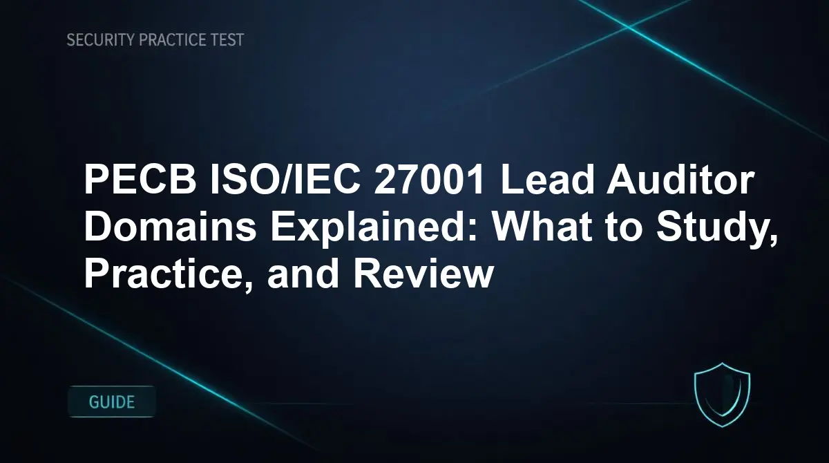PECB ISO/IEC 27001 Lead Auditor Domains Explained: What to Study, Practice, and Review