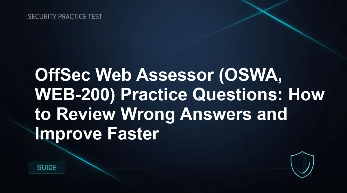 OffSec Web Assessor (OSWA, WEB-200) Practice Questions: How to Review Wrong Answers and Improve Faster