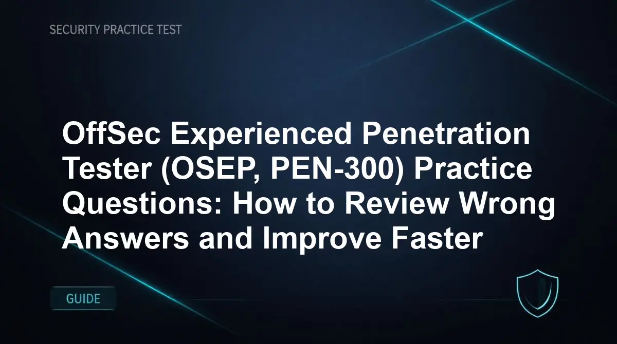 OffSec Experienced Penetration Tester (OSEP, PEN-300) Practice Questions: How to Review Wrong Answers and Improve Faster
