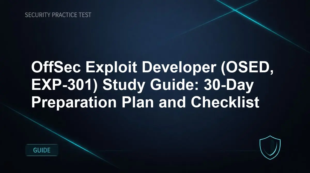 OffSec Exploit Developer (OSED, EXP-301) Study Guide: 30-Day Preparation Plan and Checklist