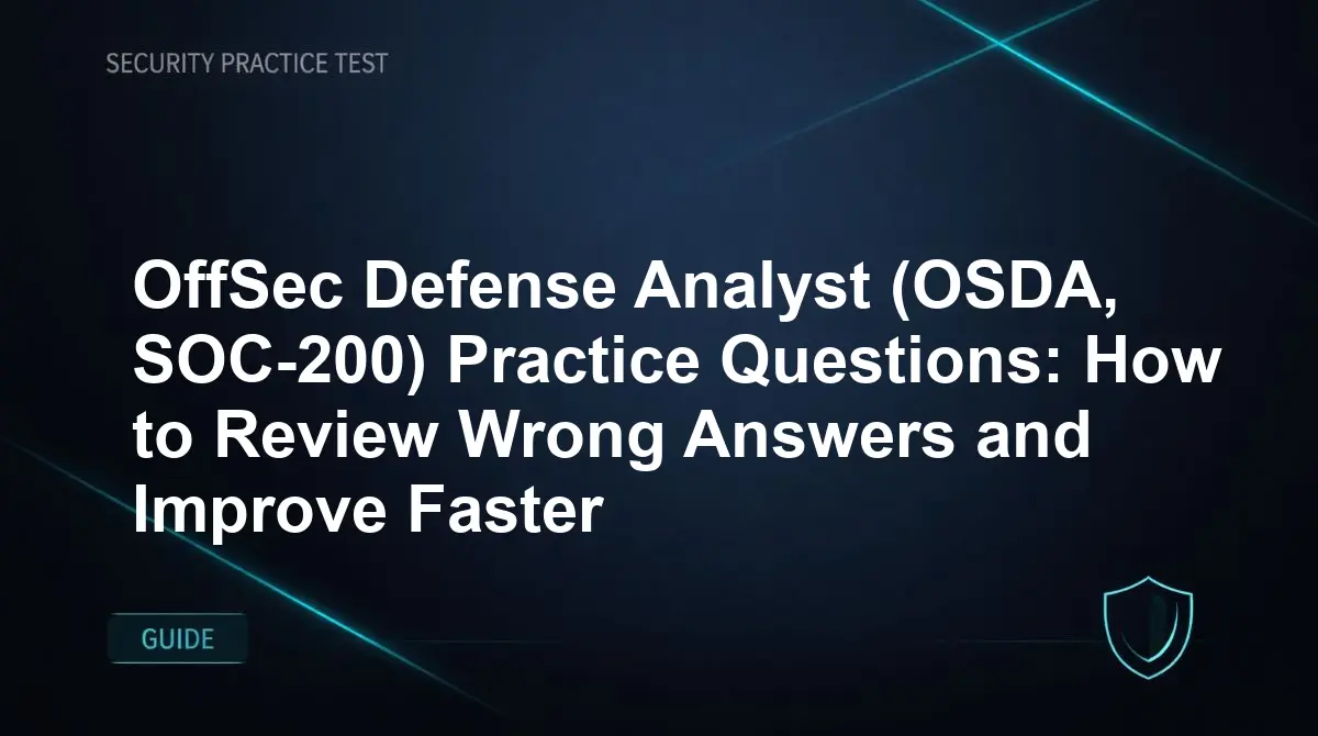 OffSec Defense Analyst (OSDA, SOC-200) Practice Questions: How to Review Wrong Answers and Improve Faster