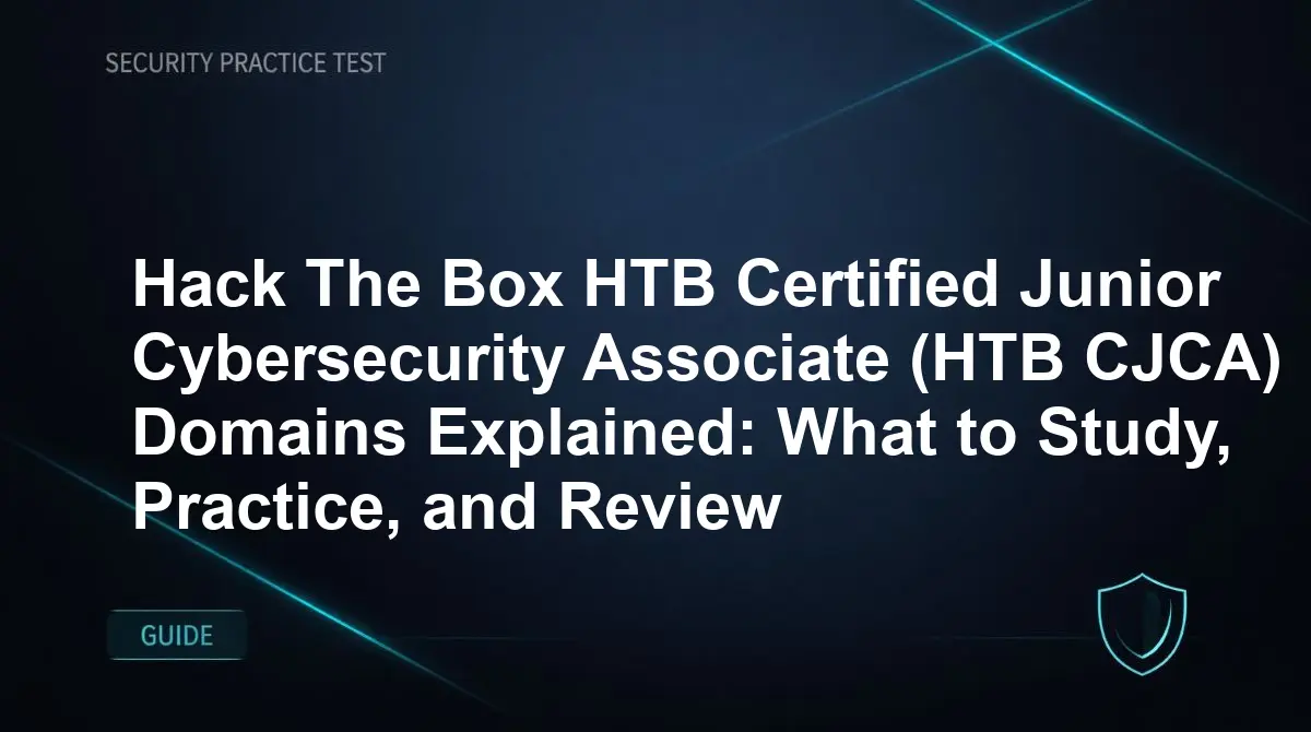 Hack The Box HTB Certified Junior Cybersecurity Associate (HTB CJCA) Domains Explained: What to Study, Practice, and Review