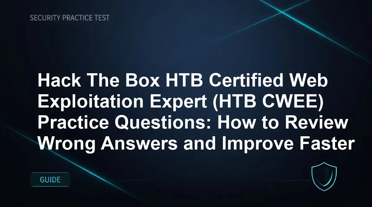 Hack The Box HTB Certified Web Exploitation Expert (HTB CWEE) Practice Questions: How to Review Wrong Answers and Improve Faster