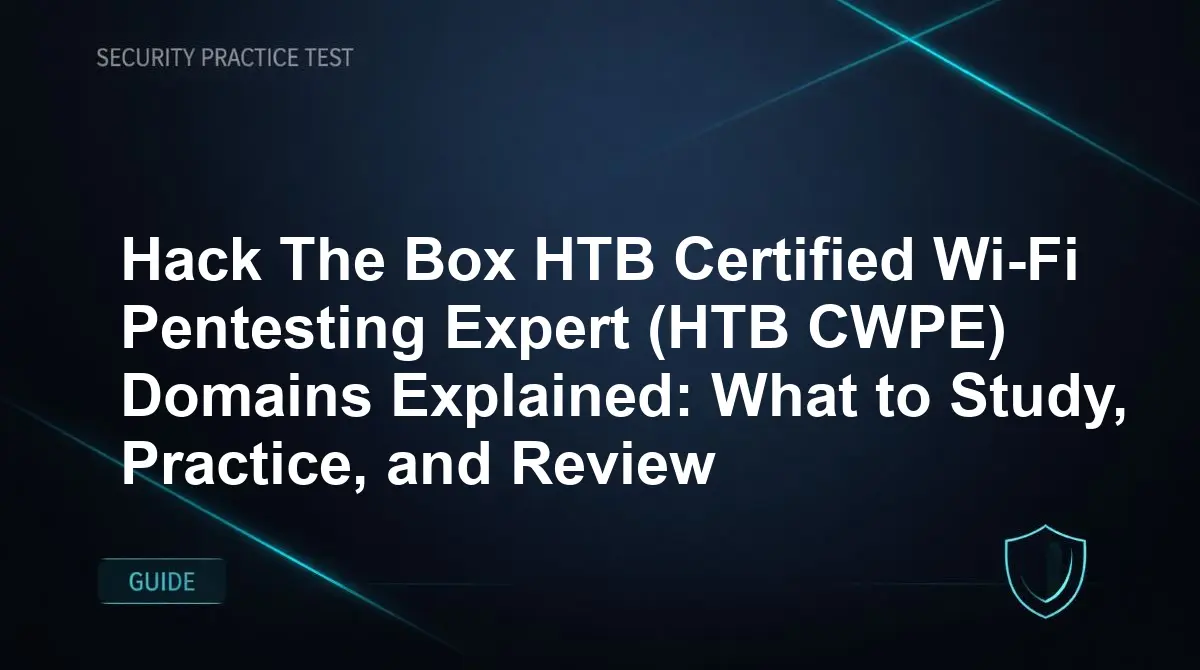 Hack The Box HTB Certified Wi-Fi Pentesting Expert (HTB CWPE) Domains Explained: What to Study, Practice, and Review
