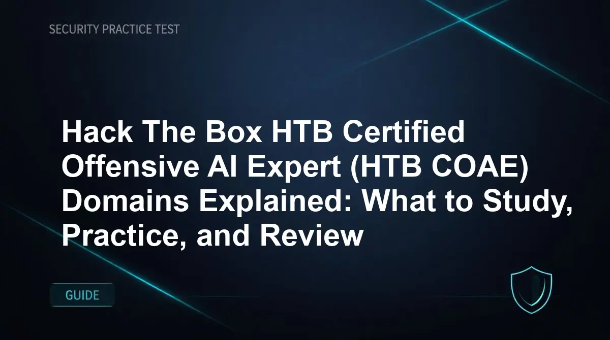 Hack The Box HTB Certified Offensive AI Expert (HTB COAE) Domains Explained: What to Study, Practice, and Review