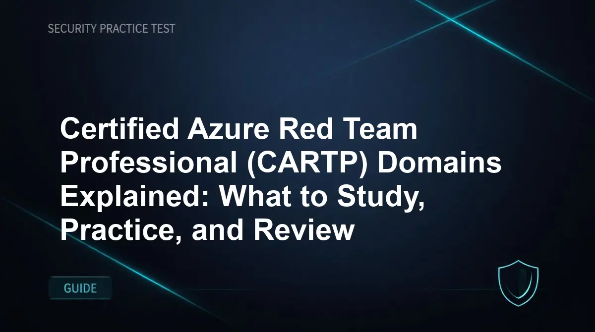 Certified Azure Red Team Professional (CARTP) Domains Explained: What to Study, Practice, and Review