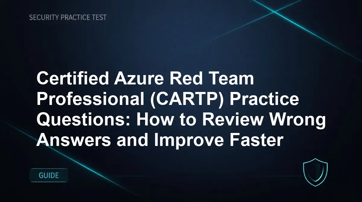 Certified Azure Red Team Professional (CARTP) Practice Questions: How to Review Wrong Answers and Improve Faster