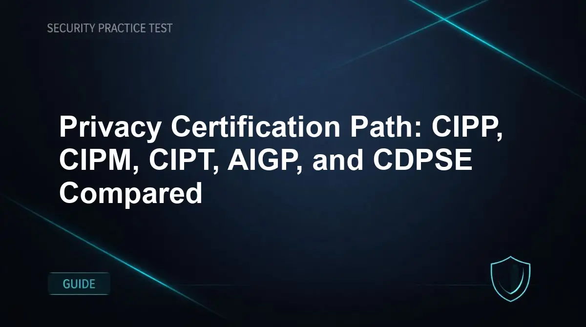Privacy Certification Path: CIPP, CIPM, CIPT, AIGP, and CDPSE Compared