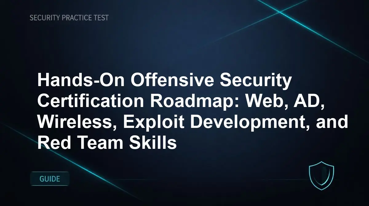 Hands-On Offensive Security Certification Roadmap: Web, AD, Wireless, Exploit Development, and Red Team Skills