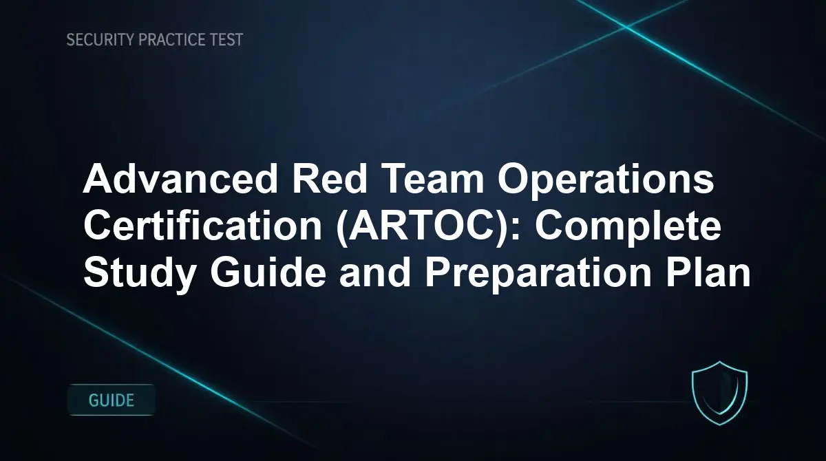 Advanced Red Team Operations Certification (ARTOC): Complete Study Guide and Preparation Plan