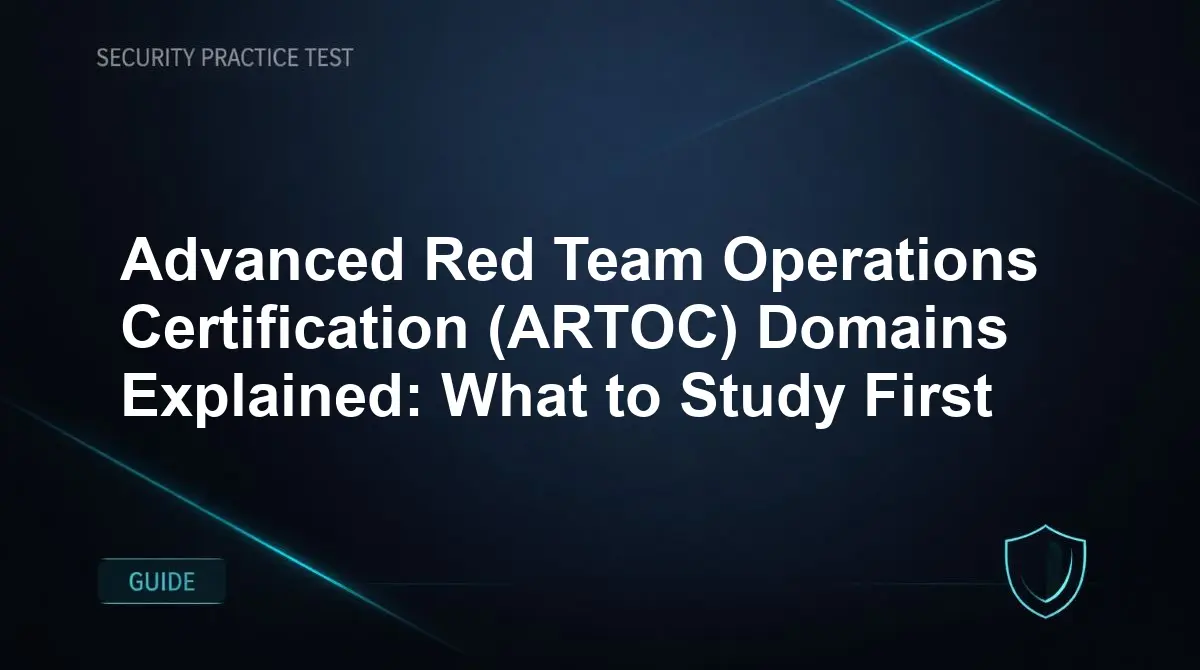 Advanced Red Team Operations Certification (ARTOC) Domains Explained: What to Study First