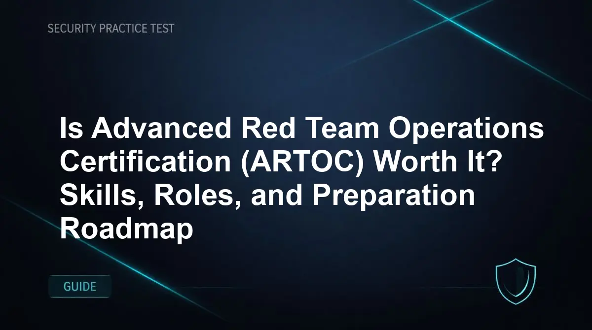 Is Advanced Red Team Operations Certification (ARTOC) Worth It? Skills, Roles, and Preparation Roadmap