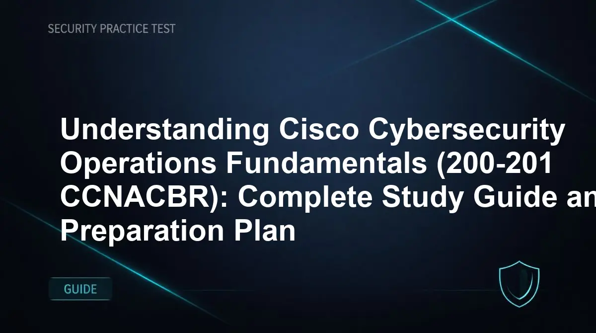 Understanding Cisco Cybersecurity Operations Fundamentals (200-201 CCNACBR): Complete Study Guide and Preparation Plan