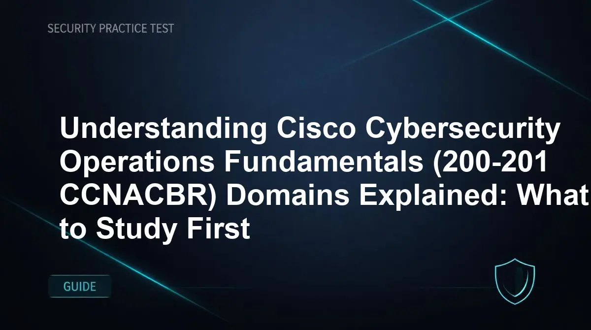 Understanding Cisco Cybersecurity Operations Fundamentals (200-201 CCNACBR) Domains Explained: What to Study First