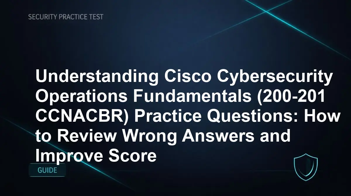 Understanding Cisco Cybersecurity Operations Fundamentals (200-201 CCNACBR) Practice Questions: How to Review Wrong Answers and Improve Score