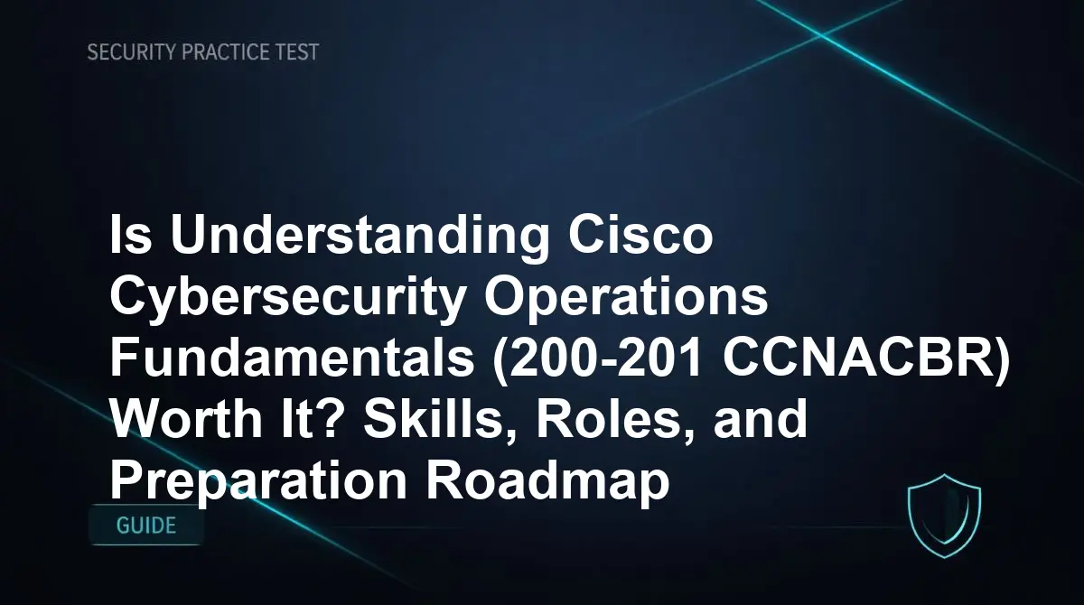 Is Understanding Cisco Cybersecurity Operations Fundamentals (200-201 CCNACBR) Worth It? Skills, Roles, and Preparation Roadmap