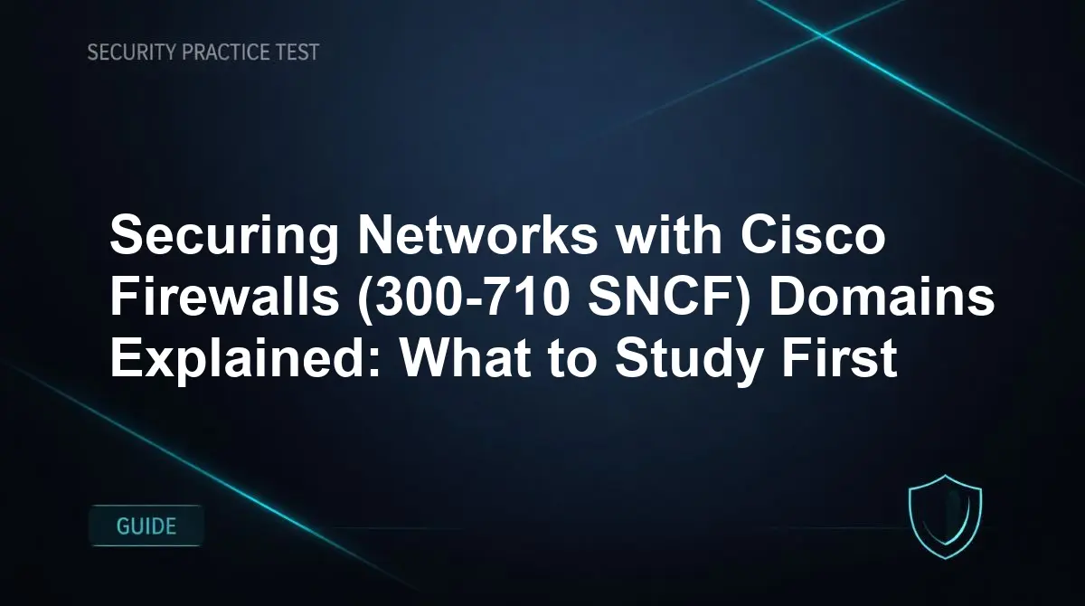 Securing Networks with Cisco Firewalls (300-710 SNCF) Domains Explained: What to Study First