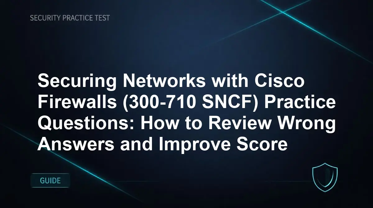 Securing Networks with Cisco Firewalls (300-710 SNCF) Practice Questions: How to Review Wrong Answers and Improve Score