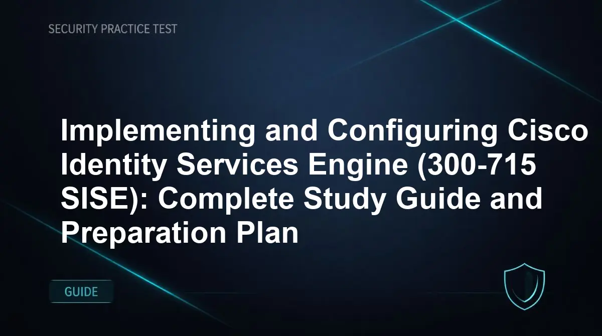 Implementing and Configuring Cisco Identity Services Engine (300-715 SISE): Complete Study Guide and Preparation Plan
