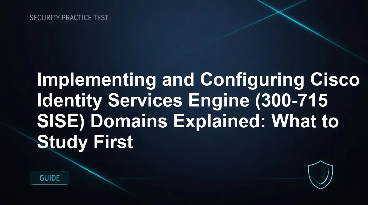 Implementing and Configuring Cisco Identity Services Engine (300-715 SISE) Domains Explained: What to Study First
