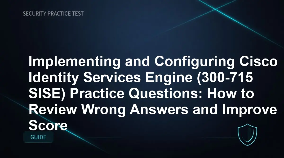Implementing and Configuring Cisco Identity Services Engine (300-715 SISE) Practice Questions: How to Review Wrong Answers and Improve Score