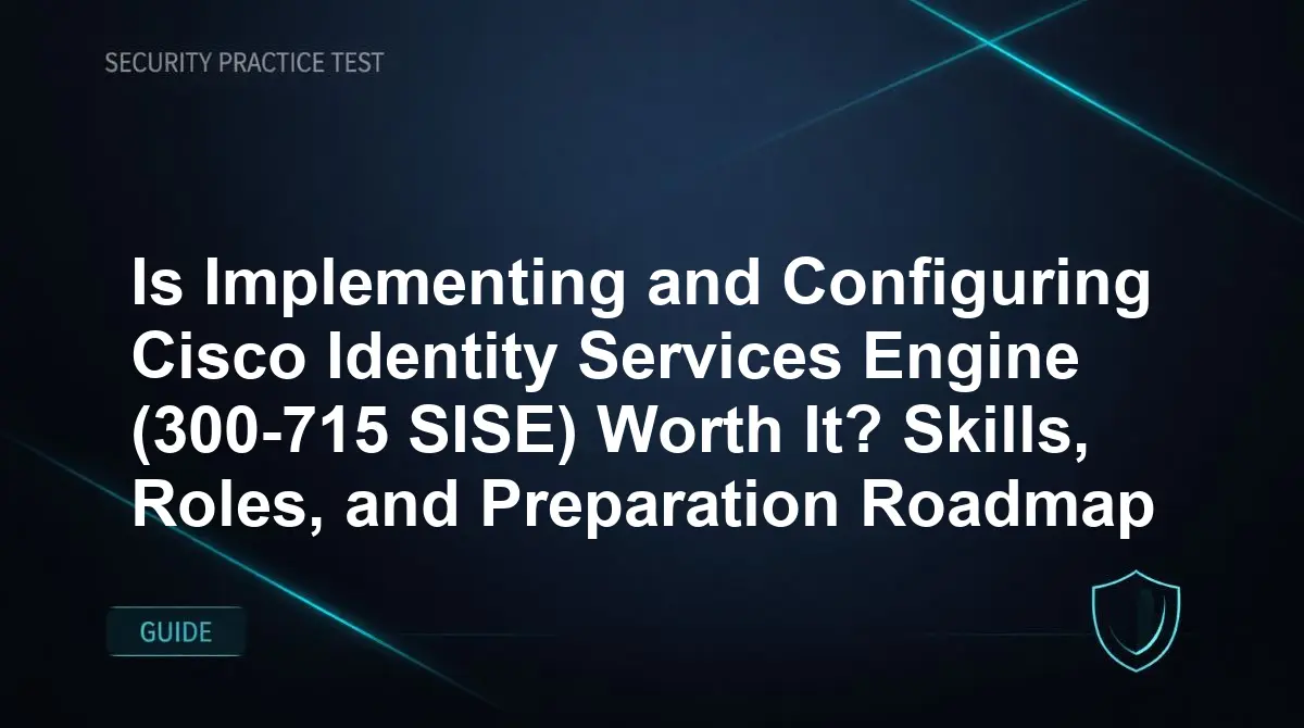 Is Implementing and Configuring Cisco Identity Services Engine (300-715 SISE) Worth It? Skills, Roles, and Preparation Roadmap