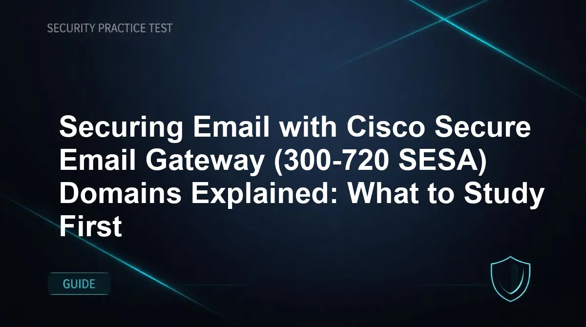 Securing Email with Cisco Secure Email Gateway (300-720 SESA) Domains Explained: What to Study First