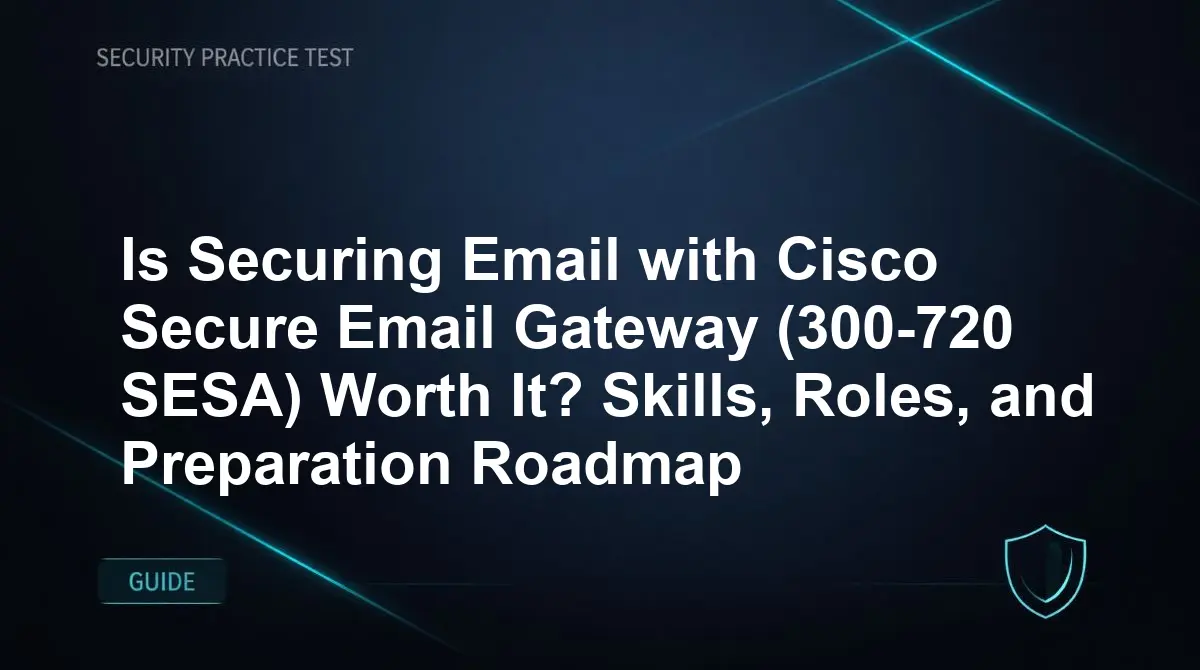 Is Securing Email with Cisco Secure Email Gateway (300-720 SESA) Worth It? Skills, Roles, and Preparation Roadmap