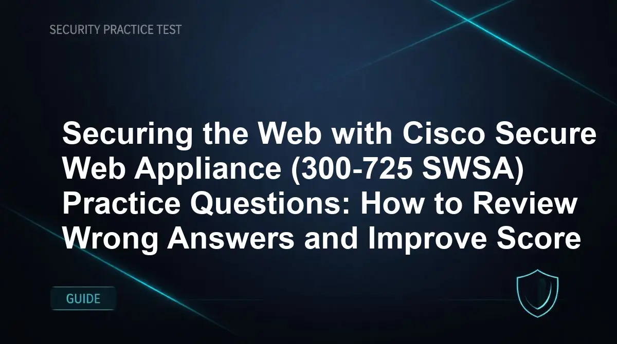 Securing the Web with Cisco Secure Web Appliance (300-725 SWSA) Practice Questions: How to Review Wrong Answers and Improve Score