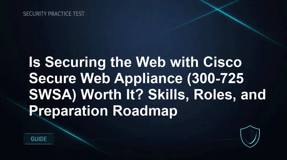 Is Securing the Web with Cisco Secure Web Appliance (300-725 SWSA) Worth It? Skills, Roles, and Preparation Roadmap