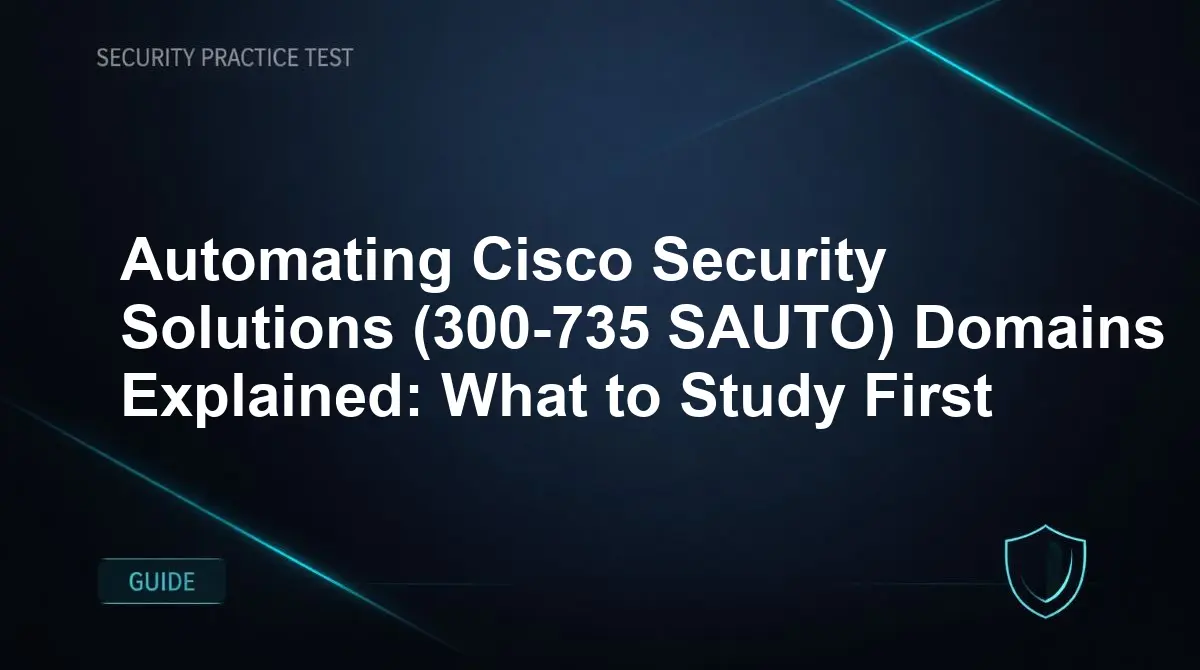 Automating Cisco Security Solutions (300-735 SAUTO) Domains Explained: What to Study First