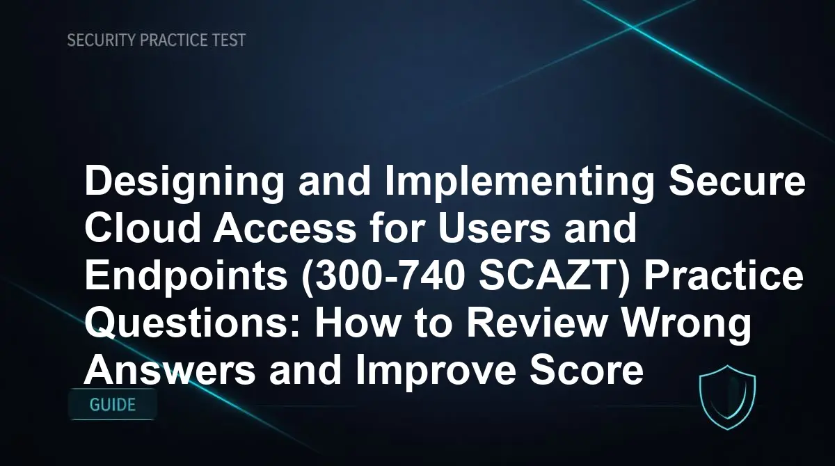 Designing and Implementing Secure Cloud Access for Users and Endpoints (300-740 SCAZT) Practice Questions: How to Review Wrong Answers and Improve Score