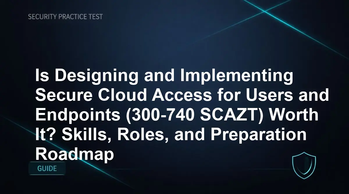 Is Designing and Implementing Secure Cloud Access for Users and Endpoints (300-740 SCAZT) Worth It? Skills, Roles, and Preparation Roadmap