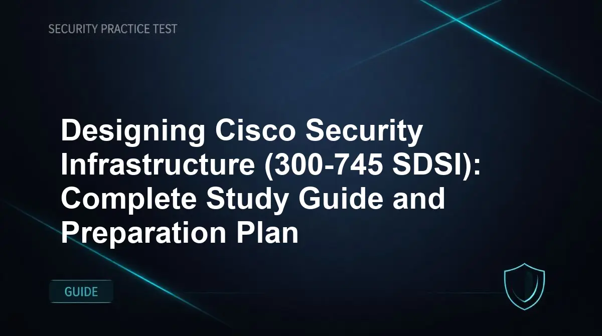 Designing Cisco Security Infrastructure (300-745 SDSI): Complete Study Guide and Preparation Plan