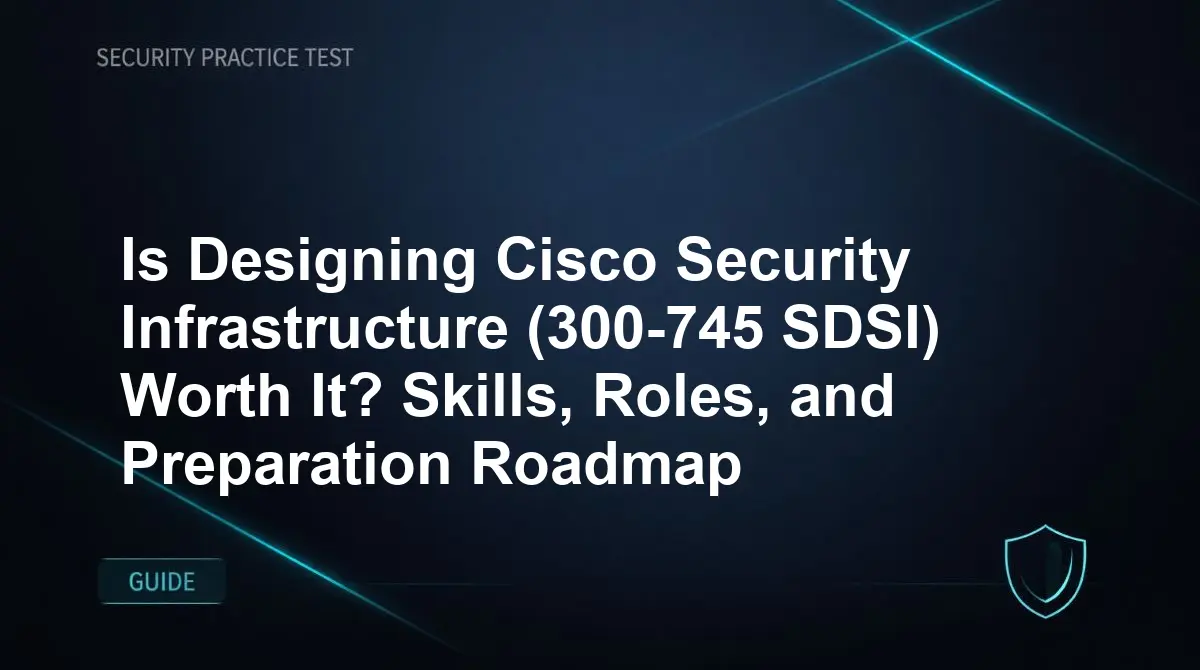 Is Designing Cisco Security Infrastructure (300-745 SDSI) Worth It? Skills, Roles, and Preparation Roadmap