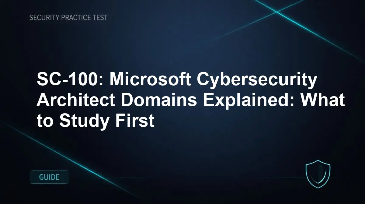 SC-100: Microsoft Cybersecurity Architect Domains Explained: What to Study First