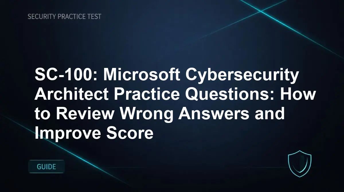 SC-100: Microsoft Cybersecurity Architect Practice Questions: How to Review Wrong Answers and Improve Score