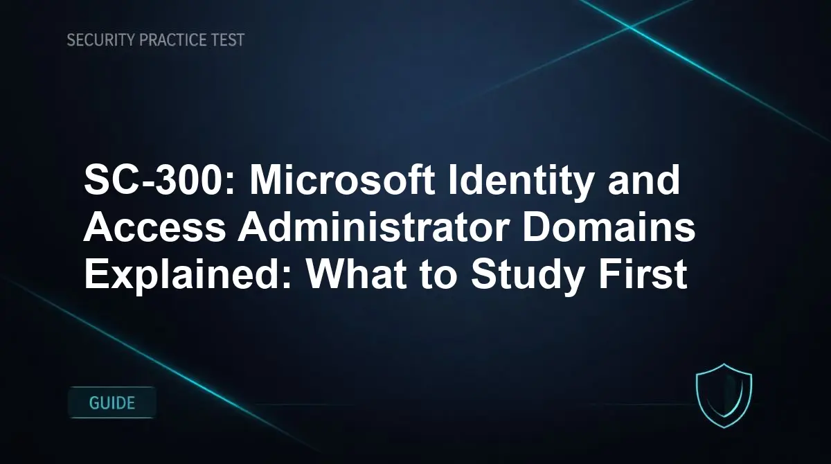 SC-300: Microsoft Identity and Access Administrator Domains Explained: What to Study First
