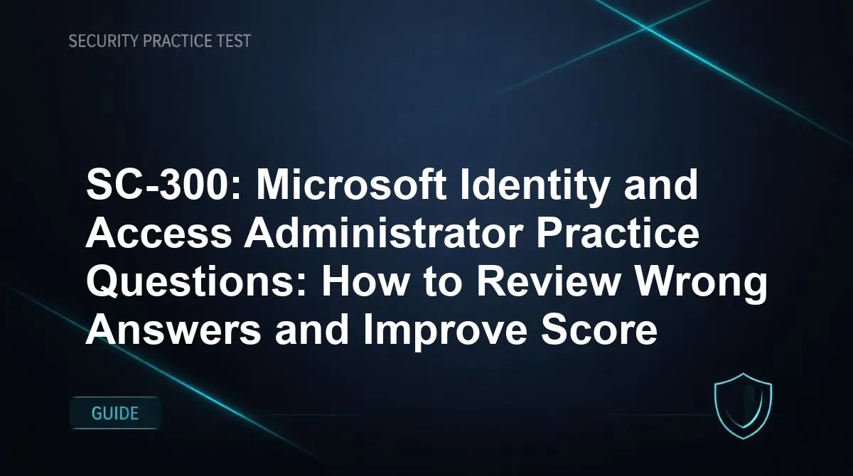 SC-300: Microsoft Identity and Access Administrator Practice Questions: How to Review Wrong Answers and Improve Score