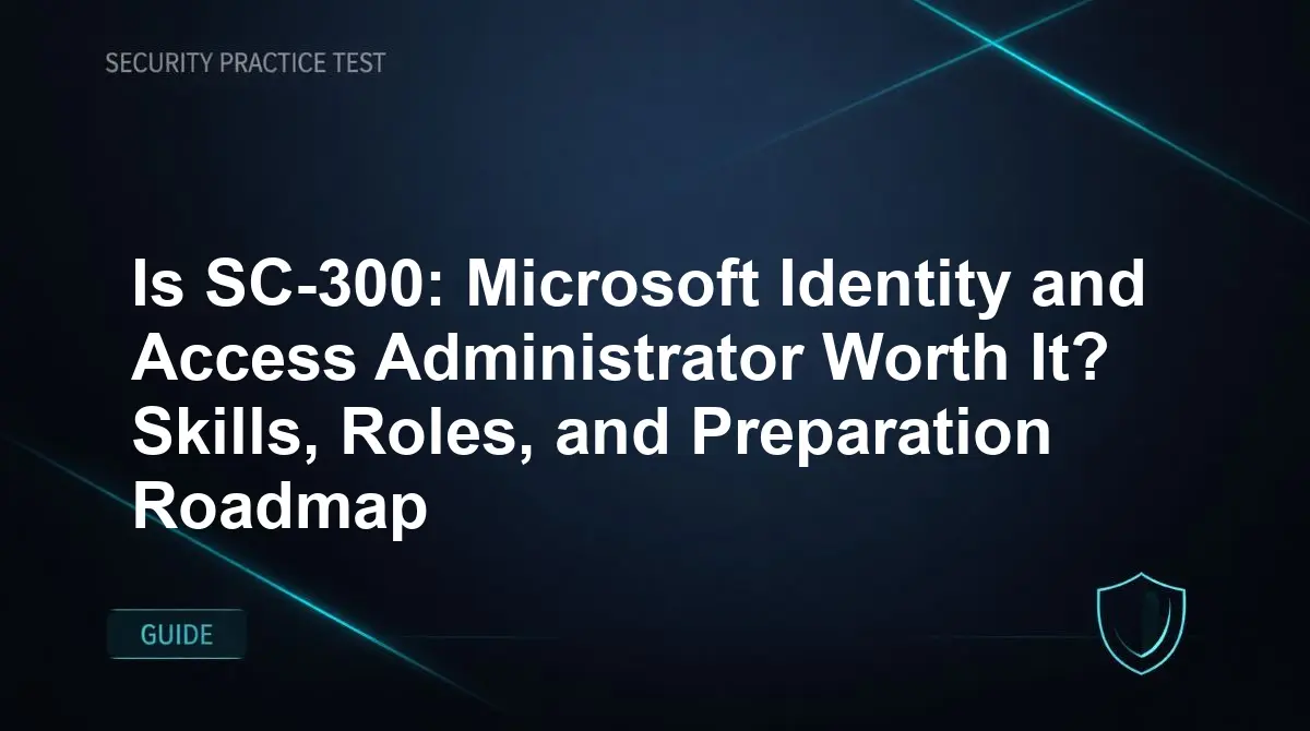 Is SC-300: Microsoft Identity and Access Administrator Worth It? Skills, Roles, and Preparation Roadmap