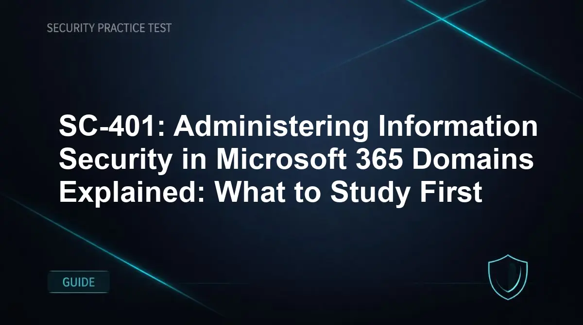 SC-401: Administering Information Security in Microsoft 365 Domains Explained: What to Study First