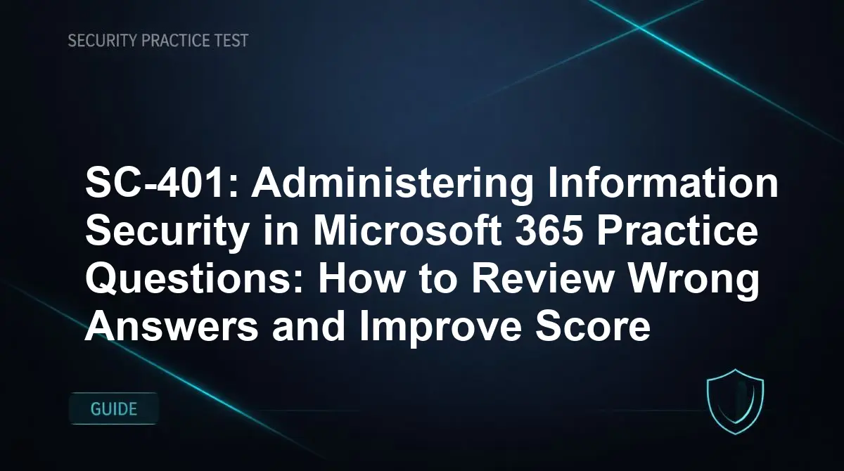 SC-401: Administering Information Security in Microsoft 365 Practice Questions: How to Review Wrong Answers and Improve Score