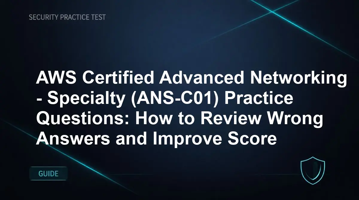 AWS Certified Advanced Networking - Specialty (ANS-C01) Practice Questions: How to Review Wrong Answers and Improve Score